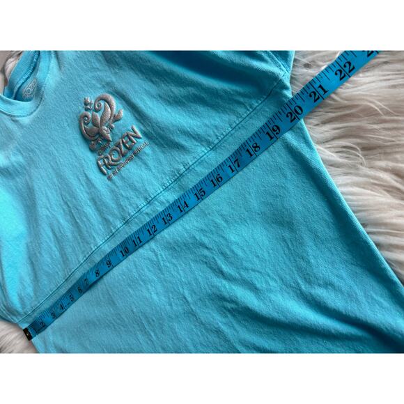 Disney Frozen Broadway Musical Let It Go Spirit Jersey Silver Glitter Blue SZ XS - Picture 11 of 12